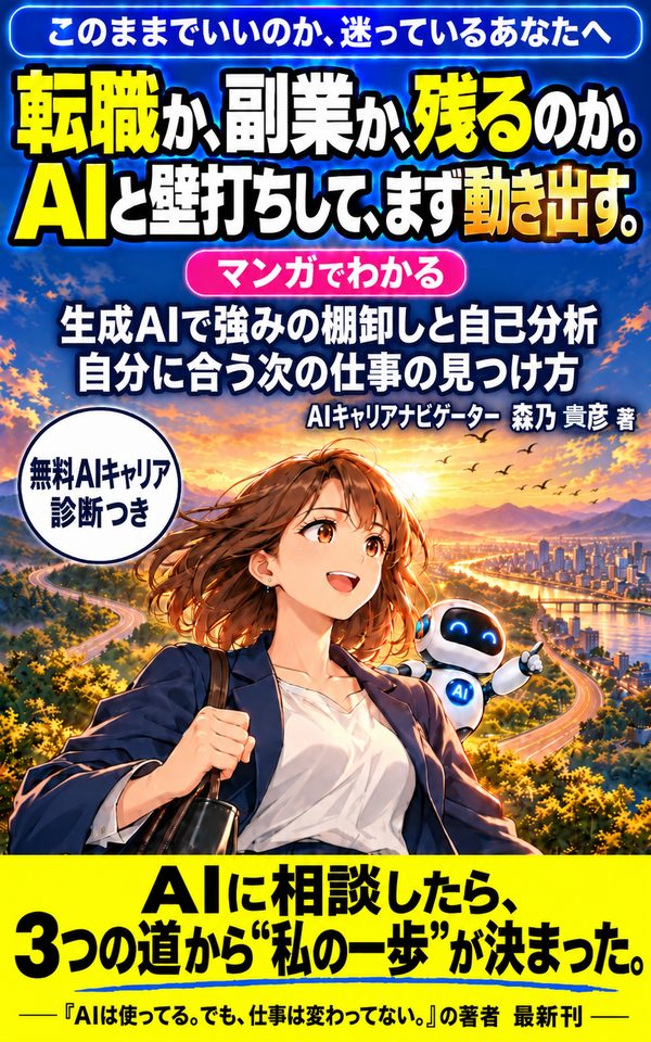 『転職か、副業か、残るのか。AIと壁打ちして、まず動き出す。』の表紙